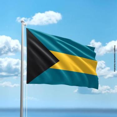 Imagem de Bandeira da Bahamas 80cmx140cm Tecido Oxford 100% Poliéster - Presente