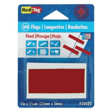 Imagem de Redi-Tag (R) Bandeiras indicadoras sólidas, vermelhas, pacote com 300
