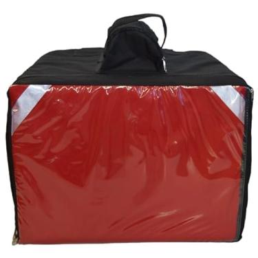 Imagem de Tamarozzi Mochila Térmica para Pizza, 45L, com Isopor, Vermelho e Preto, 44 x 48 x 37 cm