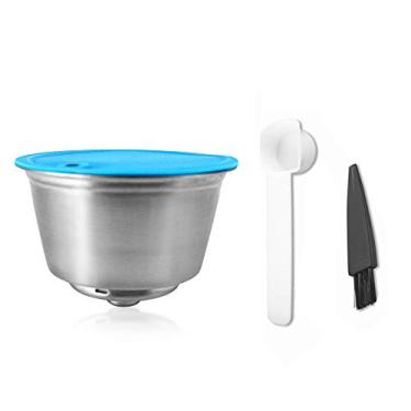 Imagem de Chusui Cápsulas de café recarregáveis para cafeteira de aço inoxidável com filtros para copos 0.35 onças Capacidade para Dolce Gusto EDG466 EDG606 EDG305 Mini Me EDG626 Máquina de café CX