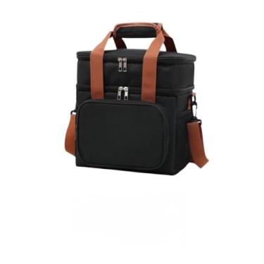 Imagem de Bolsa Térmica De Duas Camadas De Grande Capacidade Adequada Para Piquenique Na Praia(Preto)