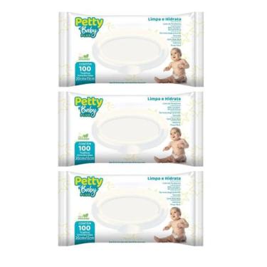 Imagem de Kit 3 Toalhinha Umedecida Petty Baby 100 Unidades - Eurofral