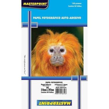 Imagem de Papel Masterprint Foto Auto Adesivo 130G A4 50Fls Der 4