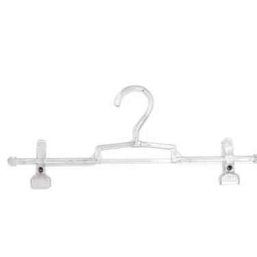 Imagem de Cabide Acrílico Transparente Saia Calça Presilha - 24 Un - DIVERSIDADE