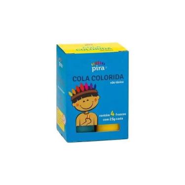 Imagem de Cola Colorida Caixa Com 4 CORES C/25g - Piratininga
