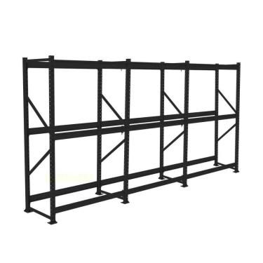 Imagem de Kit 5,40 metros de mini porta pallet 250kg preto 2,00x1,80