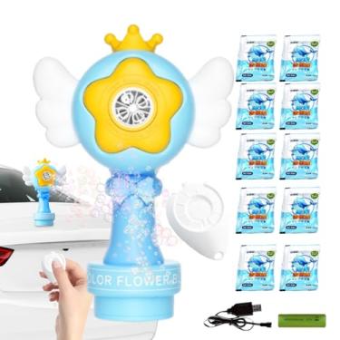 Imagem de Máquina De Bolhas | Brinquedo de Bolhas - Com Bateria Recarregável E Leds Para Festa Jardim Piscina Brincadeiras Aquáticas Carro