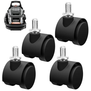 Imagem de Pacote com 4 rodas de rodízio para limpadores de carpetes Bissell Little Green HydroSteam 3605 3618 3532 3605F 3605P substituir 1638909