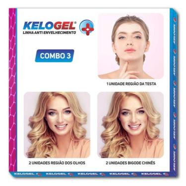 Imagem de Silicone antissinais kit 3 com 1 testa + 4un olhos ou bigode - KELOGEL