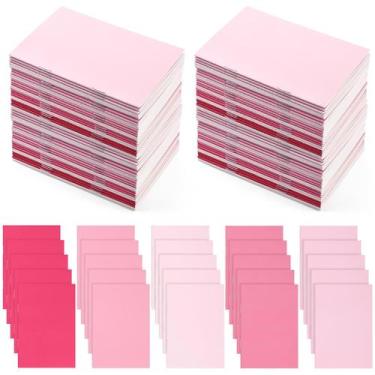 Imagem de Notebooks Eaasty Mini Pocket Notebooks 8,5 x 12,5 cm 50 unidades rosa