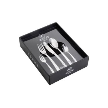 Imagem de WOLFF Faqueiro de Aço Inox Avalon 30 Peças - Serve 6 Pessoas - Jogos de Talheres - Mesa Posta - Utensílios de Cozinha, Enxoval, Casamento, Decoração