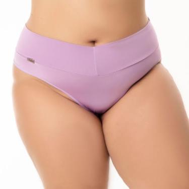 Imagem de Kit 3 Calcinhas Plus Size Cós Alto Fio Duplo. - Sugestiva Modas, Lilás