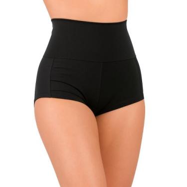 Imagem de Cinta Short Suplex Modeladora Pós Parto Alta Pressão Cintura Alta Aper