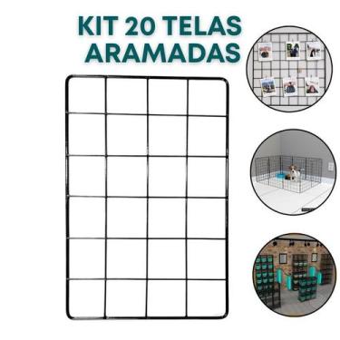 Imagem de Kit 20 Painel Aramado 20x30cm Decoração Minimalista Galeria Fotos Orga