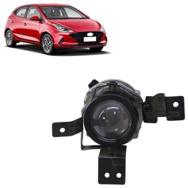 Imagem de Farol Milha Auxiliar Hb20 2020 2021 2022 Lente Lisa Vidro Foco Manual 