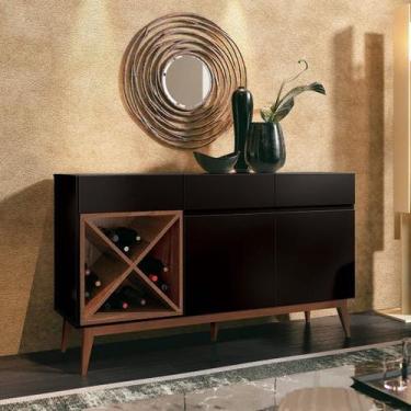 Imagem de Buffet chandon aparador 2 portas 3 gavetas com adega - edn móveis, PRE