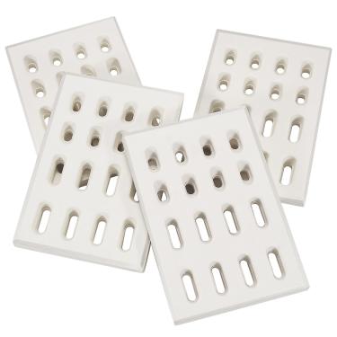 Imagem de GasSaf Tijolo de Cerâmica Substituição para Barbeques Galore Grand Turbo, Grand Hall, Members Mark Grills, 4 Pacotes de Tamador de Chama de Prato de Calor (7 1/16" C x 4 3/4" L x 1/2" A) (Pacote com 4)