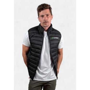 Imagem de Colete Puffer O Agro Não Para com Bolsos e Capuz Removível Masculino-Masculino