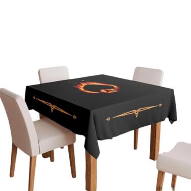 Imagem de Toalha de Mesa Quadrada para Jogos de Carta Baralho 4 lugares 1,35 x 1,35 Tecido Poliester Naipes Espada