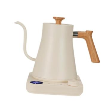 Imagem de ＫＬＫＣＭＳ Chaleira elétrica com bico de ganso para preparo de café, ideal para amantes do método gotejamento, Branco, Tamanho real