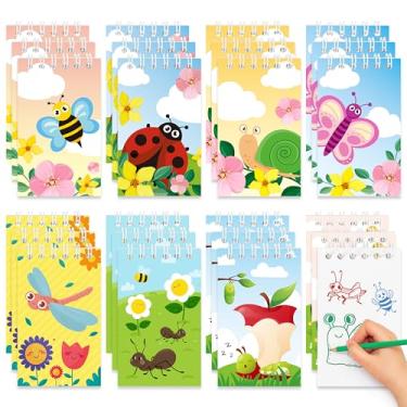 Imagem de EmmgHen 24 Packs Mini Spiral Notebooks Insect Journal Memo Pads Cute Animal Pocket Notepads for Birthday Party