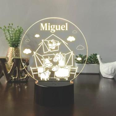 Imagem de Luminaria em acrilico de led infantil personalizada com nome tema faze