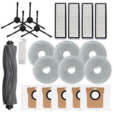 Imagem de Kit de acessórios de substituição compatível com aspirador de pó robô Xiaomi X20 Max, X20 Pro, inclui 1 escova de borracha + 4 escovas laterais + 4 filtros HEPA + 6 roupas de esfregão + 5 sacos de