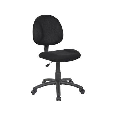 Imagem de Boss Office Products Cadeira de Tarefa de Tecido Delux com Postura Perfeita Sem Braços em Azul Sem braços 250 Preto