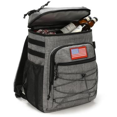 Imagem de Mochila tática Cooler, 25L Cooler Mochila Isolada à Prova de Vazamento, Mochila Grande para Almoço Resistente, Mochila Impermeável de Peito de Gelo para Homens Mulheres Adultos Trabalho Viagem de um