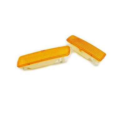 Imagem de Lente fumê clara/escura/âmbar/luz fumê dianteiro para-choque lateral refletor de luz substituição para VW Golf MK6 Jetta Sportwagen (âmbar)