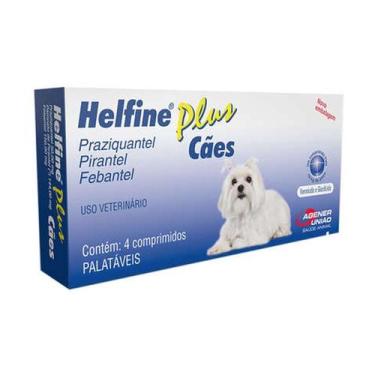 Imagem de Vermífugo para Cachorro Helfine Plus 4 Comprimidos Agener