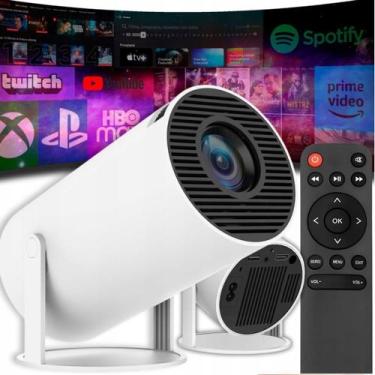 Imagem de Projetor Portátil Branco Wifi 1080P Bivolt Suporta 4K - Relet