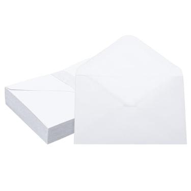Imagem de PATIKIL Envelopes de convite de 18 x 12 cm, 50 unidades, envelopes para cartões comemorativos A7, envelopes com aba em V, capas para cartões para correspondência, casamento, aniversário, formatura