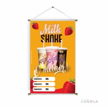 Imagem de Banner pronto Milk Shake BA 414 medida 45x70 cm arte Pronta