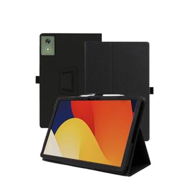 Imagem de Capa para tablet Motorola Moto Pad 60 Pro Android 14 de 12,7 polegadas, capa fólio de couro premium WUNIAK para Motorola Moto Pad 60 Pro com alça de mão para tablet, preta
