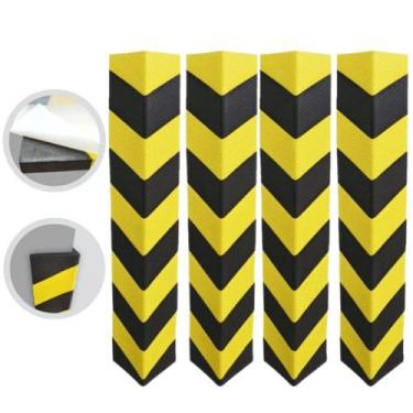 Imagem de KIT 4 Protetor De COLUNA QUINA EVA zebrada ADESIVO COLANTE pronta entr