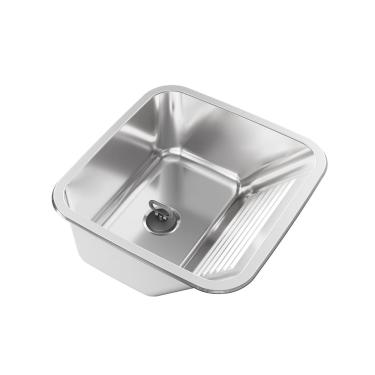 Imagem de Tanque Monobloco Embutir Inox Polido 30 Litros com Válvula 3" 10.04.20447 Lavanderia