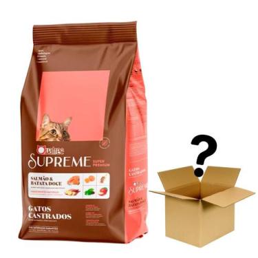 Imagem de Ração Quatree Supreme Gatos Castrados Salmão e Batata doce 15kg + Surp