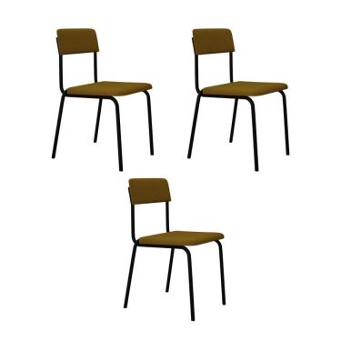Imagem de Cadeira Fit Fixa C/4 Pes 475 X 505 X 810 Mm C/3 Un. Mostarda Mostarda