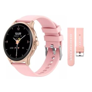 Imagem de Relógio Premium Feminino Mi Smartwatch Zw08 Active Faz e Recebe Chamadas funções Esporte e Saúde Pulseira Extra(versão global) Rose