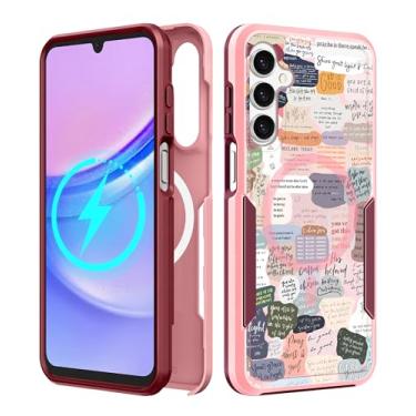 Imagem de LISEVO Capa para celular Samsung Galaxy A14 5G - [Compatível com MagSafe] Capa protetora magnética fofa feminina Kawaii exclusivo design resistente à prova de choque para Samsung Galaxy A14 5G