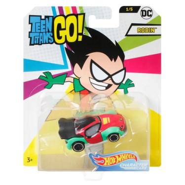 Imagem de Hot Wheels Teen Titans Go! - Veículo Robin (Escala 1:64)