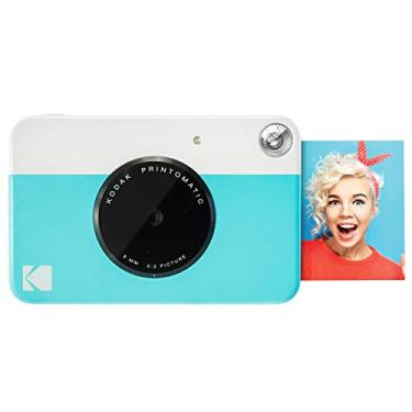 Imagem de Kodak Câmera Printomatic digital, impressão instantânea colorida fotos autoadesivas 5 x 7,5 cm, Tecnologia de impressão ZINK, 5 MP, Flash, Aceita Cartão MicroSD, Azul
