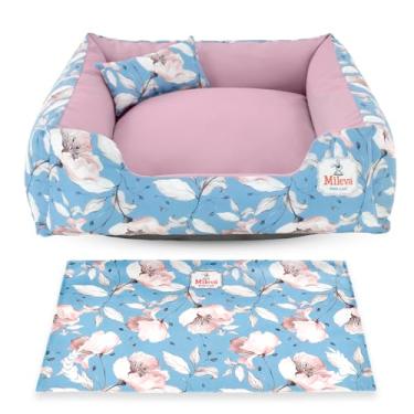 Imagem de Cama Pet Oxford + Tapete Estampado 03 Peças - Coleção Jardine - Basic 2 (60x60 cm, Camponesa)