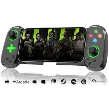 Imagem de Koiiko Phone Game Controller for iPhone/Android/PC/Switch, Play COD, Genshin,Support Streaming on PS5/Xbox/PC Console, Cloud Gaming Wireless Gamepad Joystick, Turbo/6-Axis Gyro/Dual Motor, Green Light