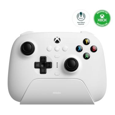 Imagem de AKNES 8bitdo Ultimate 3-mode Controller, Wired to Xbox, 2.4G to Windows and Bluetooth to Android, Hall Effect Joysticks and Triggers, Charging Dock, 3m Cable,Xbox Officially Licensed - White