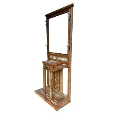 Imagem de Penteadeira Cabideiro De Madeira De Demolição – Estilo Rústico E Funcionalidade