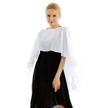 Imagem de Echarpe em Chiffon para Casamento Madrinha Bolero Festa - no-brand, Br