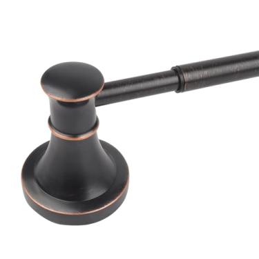 Imagem de Toalheiro de banho ajustável de bronze 38 a 66 cm para suporte de toalha de banheiro, suporte de haste montado na parede, acessórios de ferragens de banheiro, estilo hotel, aço inoxidável, bronze