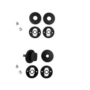 Imagem de Kit Roseta Avulsa Fechadura Banheiro Wc Imab Preta Preto